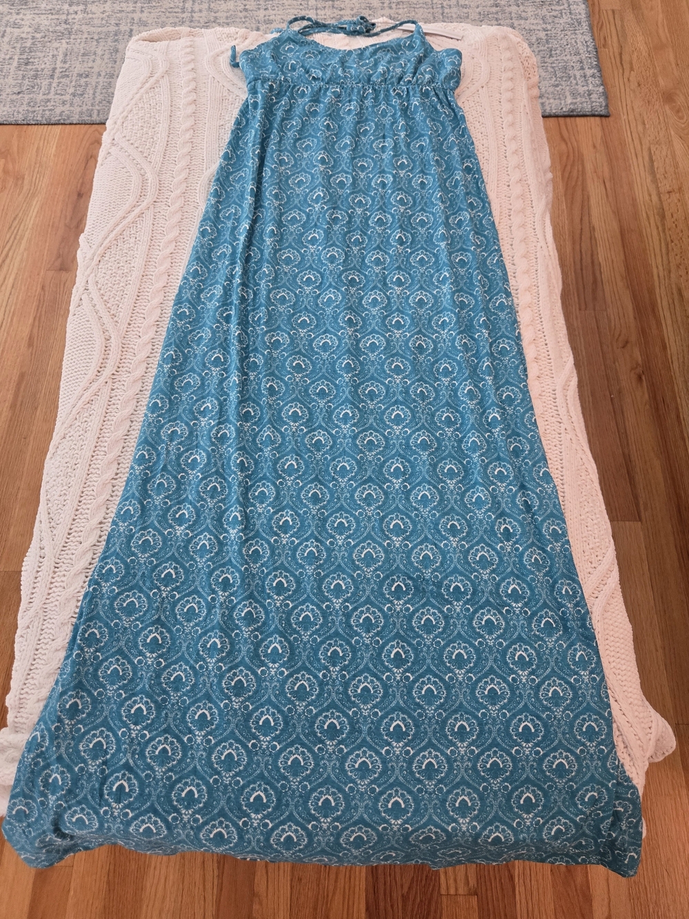 O'Neill Teal Patterned Halter Maxi Dress NWT size M